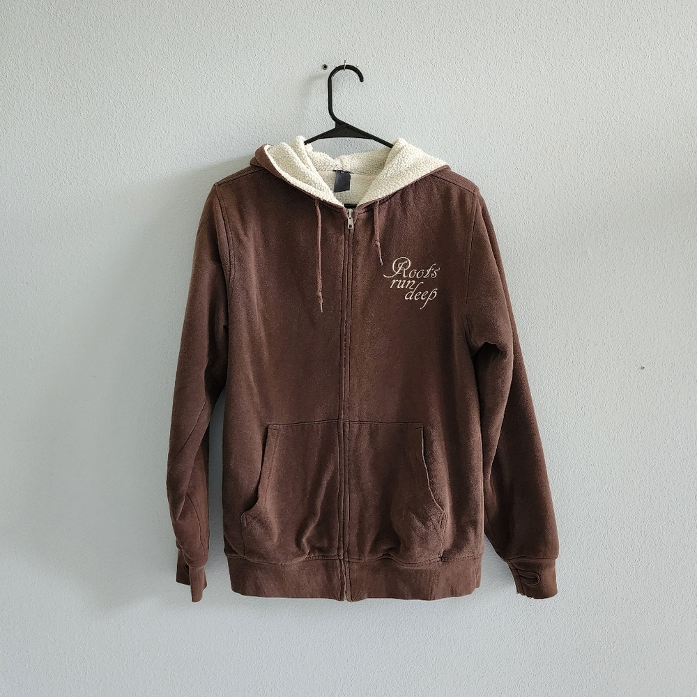 Brown Fleece Lined Hoodie